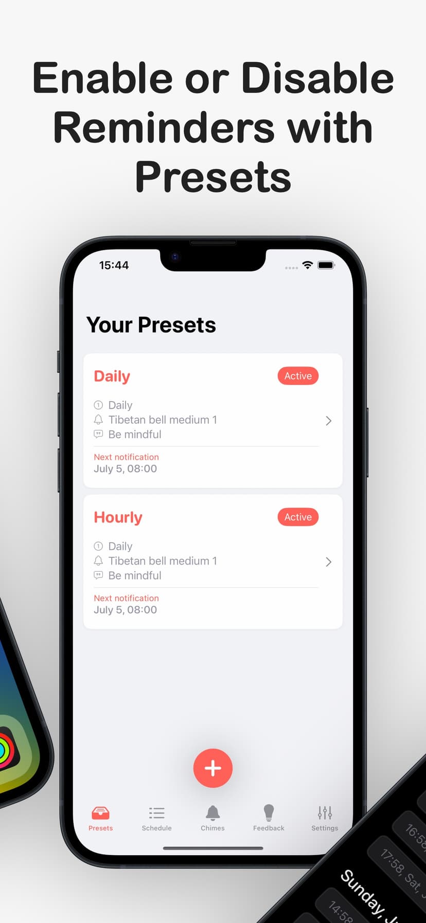 Moment app sound selection screen